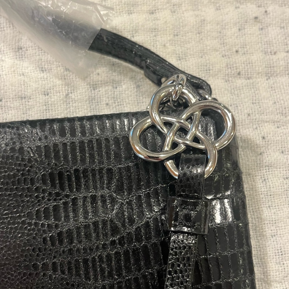 Stella & Dot Lamb Skin Black Crossbody Bag Brand New - Picture 12 of 13